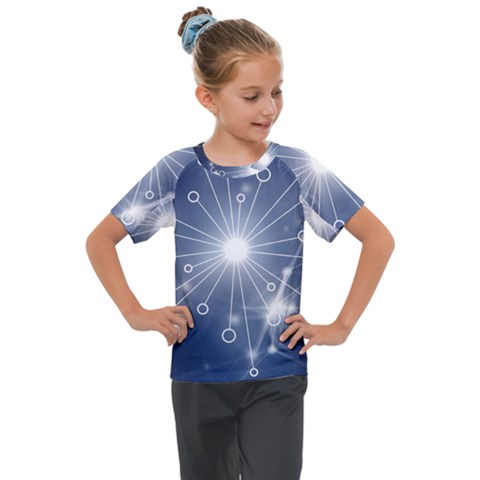 Network Technology Connection Kids  Mesh Piece T-shirt by anzea