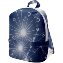 Network Technology Connection Zip Up Backpack