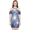 Network Technology Connection Shoulder Frill Bodycon Summer Dress View1