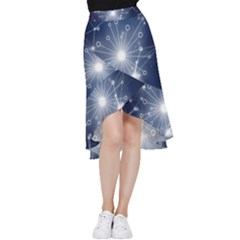 Network Technology Connection Frill Hi Low Chiffon Skirt by anzea