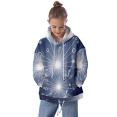 Network Technology Connection Kids  Oversized Hoodie