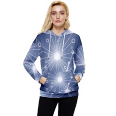 Network Technology Connection Women s Lightweight Drawstring Hoodie