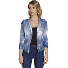 Network Technology Connection Women s Casual 3/4 Sleeve Spring Jacket by anzea