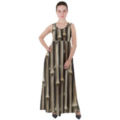 Bamboo Grass Empire Waist Velour Maxi Dress by anzea