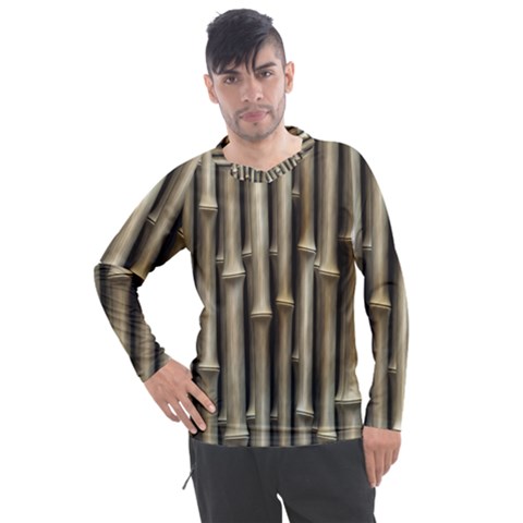 Bamboo Grass Men s Pique Long Sleeve T-shirt by anzea