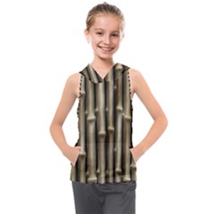 Bamboo Grass Kids  Sleeveless Hoodie by anzea