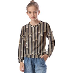 Bamboo Grass Kids  Long Sleeve T-shirt With Frill 