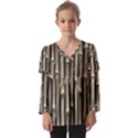 Bamboo Grass Kids  V Neck Casual Top View1