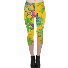 Star Homepage Abstract Capri Leggings  by anzea