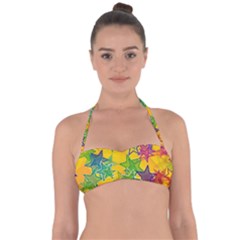 Star Homepage Abstract Tie Back Bikini Top