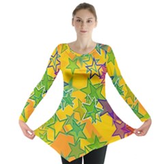 Star Homepage Abstract Long Sleeve Tunic  by anzea