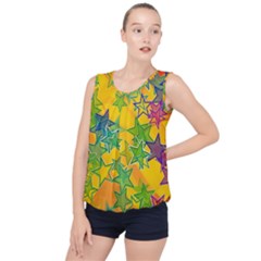 Star Homepage Abstract Bubble Hem Chiffon Tank Top by anzea