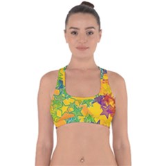 Star Homepage Abstract Cross Back Hipster Bikini Top 