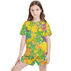 Star Homepage Abstract Kids  T-shirt And Sports Shorts Set