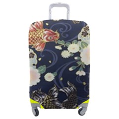 Japanese Wave Koi Illustration Pattern Luggage Cover (medium) by Ndabl3x