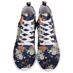 Japanese Wave Koi Illustration Pattern Men s Lightweight High Top Sneakers by Ndabl3x