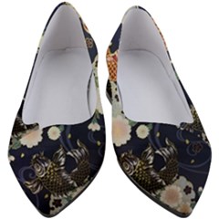 Japanese Wave Koi Illustration Pattern Women s Block Heels  by Ndabl3x