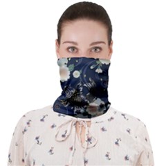 Japanese Wave Koi Illustration Pattern Face Covering Bandana (adult)