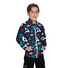 Holiday Season Pattern December Happy Holidays Merry Christmas Winter Family Festive New Year Kids  Windbreaker