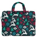 Holiday Season Pattern December Happy Holidays Merry Christmas Winter Family Festive New Year MacBook Pro 13  Double Pocket Laptop Bag View2