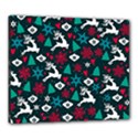 Holiday Season Pattern December Happy Holidays Merry Christmas Winter Family Festive New Year Canvas 24  x 20  (Stretched) View1