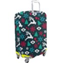 Holiday Season Pattern December Happy Holidays Merry Christmas Winter Family Festive New Year Luggage Cover (Large) View2