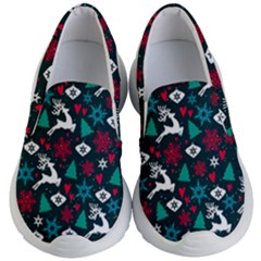 Holiday Season Pattern December Happy Holidays Merry Christmas Winter Family Festive New Year Kids Lightweight Slip Ons