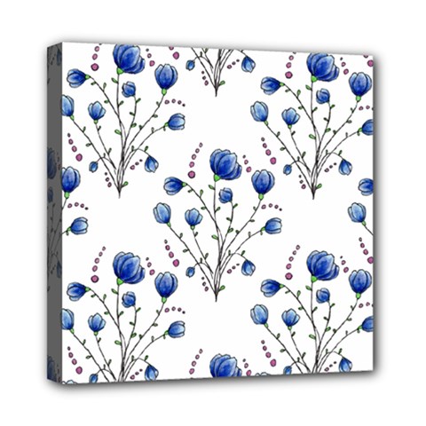 Flowers Seamless Pattern Victorian Mini Canvas 8  X 8  (stretched)