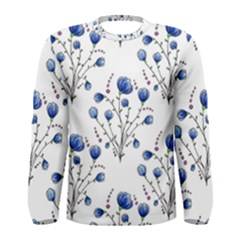 Flowers Seamless Pattern Victorian Men s Long Sleeve T-shirt