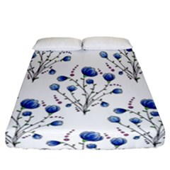 Flowers Seamless Pattern Victorian Fitted Sheet (california King Size)