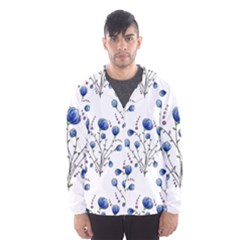 Flowers Seamless Pattern Victorian Men s Hooded Windbreaker