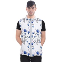 Flowers Seamless Pattern Victorian Men s Puffer Vest