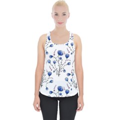 Flowers Seamless Pattern Victorian Piece Up Tank Top