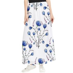 Flowers Seamless Pattern Victorian Maxi Chiffon Skirt