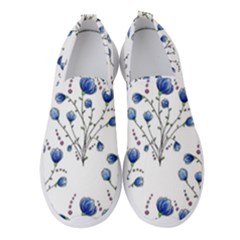 Flowers Seamless Pattern Victorian Women s Slip On Sneakers