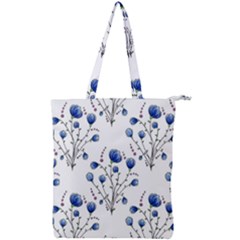 Flowers Seamless Pattern Victorian Double Zip Up Tote Bag by Maspions