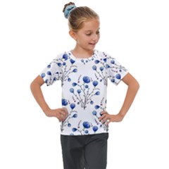 Flowers Seamless Pattern Victorian Kids  Mesh Piece T-shirt