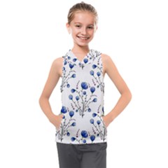 Flowers Seamless Pattern Victorian Kids  Sleeveless Hoodie by Maspions