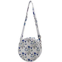 Flowers Seamless Pattern Victorian Crossbody Circle Bag