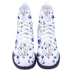 Flowers Seamless Pattern Victorian Women s High-top Canvas Sneakers by Maspions