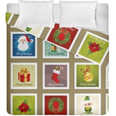 Christmas Stamp Pattern Duvet Cover Double Side (King Size)