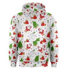 Christmas Pattern  Trees Santa Men s Core Hoodie