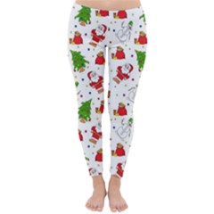 Christmas Pattern  Trees Santa Classic Winter Leggings