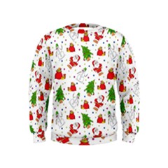 Christmas Pattern  Trees Santa Kids  Sweatshirt