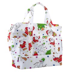 Christmas Pattern  Trees Santa Sports Shoulder Bag With Shoes Compartment by Maspions