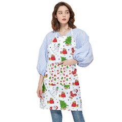 Christmas Pattern  Trees Santa Pocket Apron by Maspions