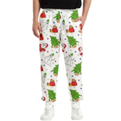 Christmas Pattern  Trees Santa Men s Elastic Waist Pants by Maspions