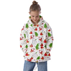 Christmas Pattern  Trees Santa Kids  Oversized Hoodie