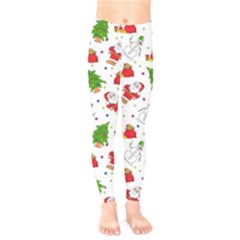 Christmas Pattern  Trees Santa Kids  Classic Winter Leggings