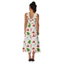 Christmas Pattern  Trees Santa Sleeveless Cross Front Cocktail Midi Chiffon Dress View4